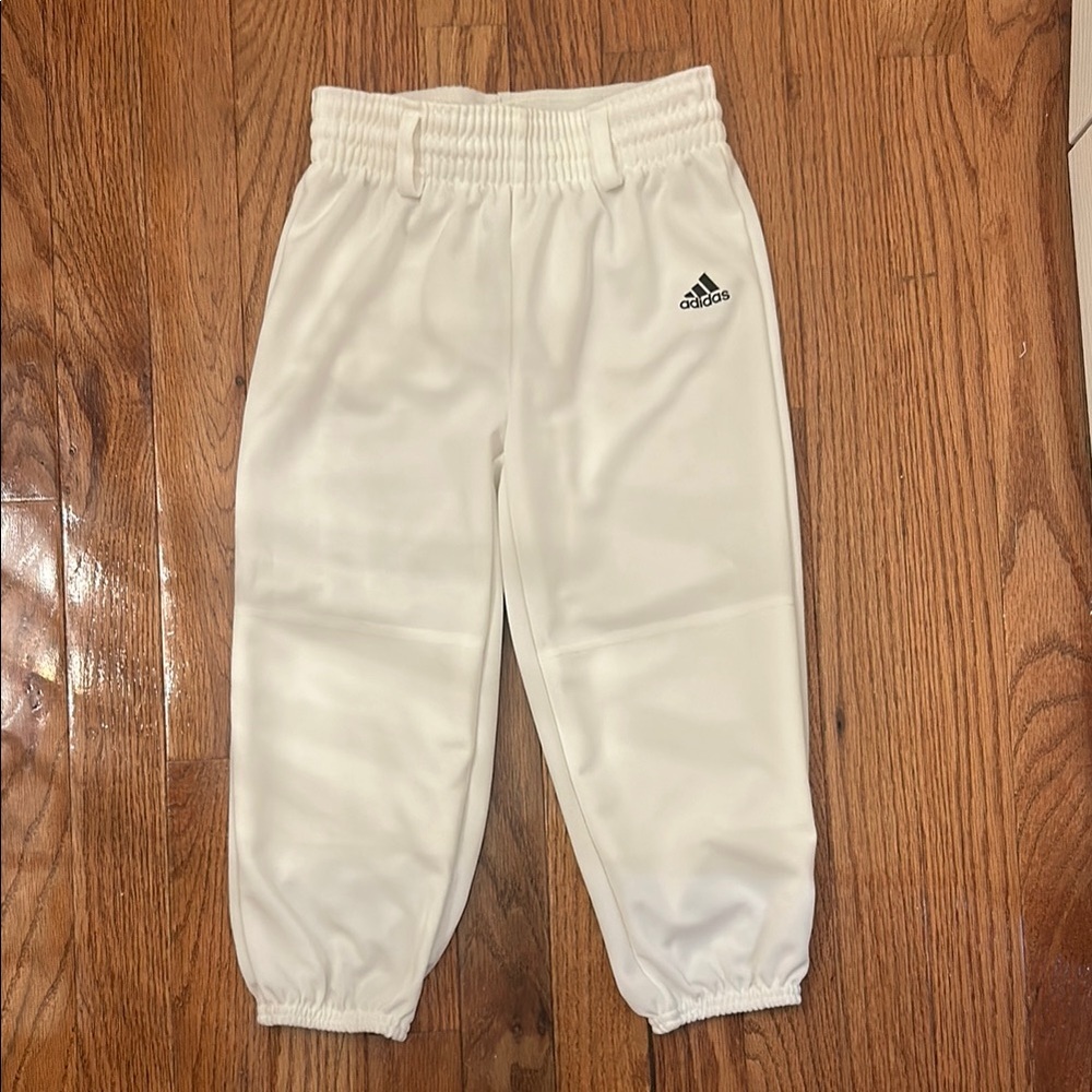 Adidas Toddler White Baseball Pants-XS